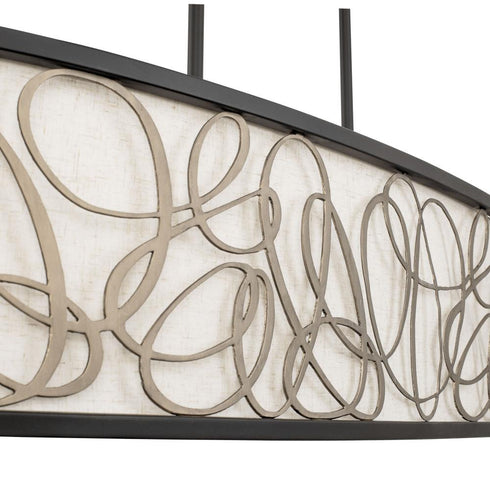 Varaluz Scribble 6 Light Linear Pendant Matte Blac Model: 381N06MBAR