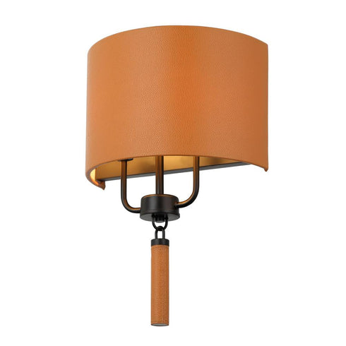 Varaluz Secret Agent 2 Light Sconce Blac Camel Model: 368W02BLC