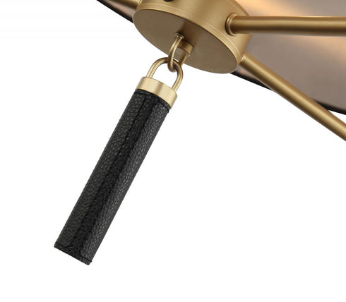Varaluz Secret Agent 5 Light Pendant Painted Gol Model: 368P05GOB