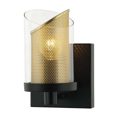 Varaluz So Inclined 1 Light Bath Blac Gold Model: 246B01BLGO