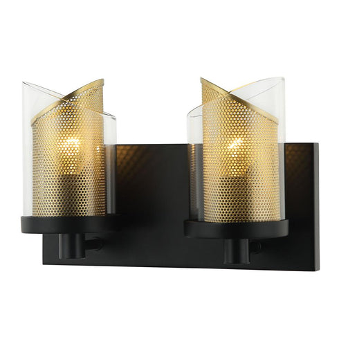 Varaluz So Inclined 2 Light Bath Blac Gold Model: 246B02BLGO