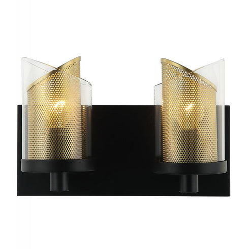 Varaluz So Inclined 2 Light Bath Blac Gold Model: 246B02BLGO