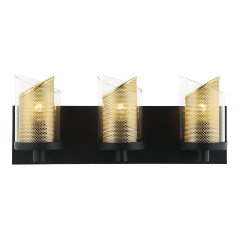 Varaluz So Inclined 3 Light Bath Blac Gold Model: 246B03BLGO