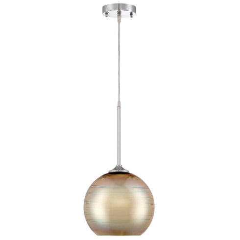 Varaluz Spacey 9.5 In Glass Mini Pendant in Polished Chrome Finish Model: 610250