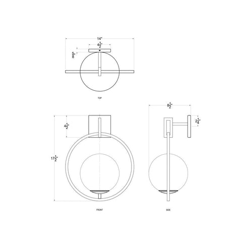 Varaluz Stopwatch 1 Light Medium Sconce Matte Blac Model: 388W01MMBFG