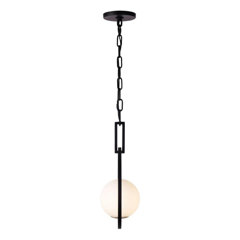 Varaluz Stopwatch 1 Light Pendant Matte Blac Model: 388P01MBFG