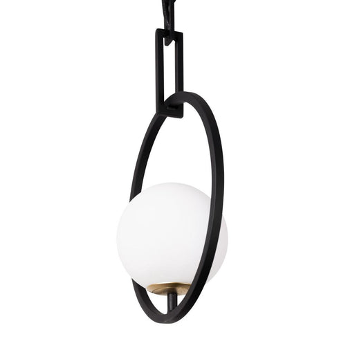 Varaluz Stopwatch 1 Light Pendant Matte Blac Model: 388P01MBFG