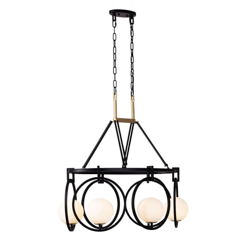 Varaluz Stopwatch 6 Light Linear Pendant Matte Model: 388N06MBFG