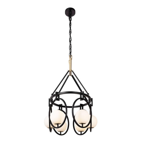 Varaluz Stopwatch 6 Light Linear Pendant Matte Model: 388N06MBFG
