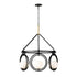 Varaluz Stopwatch 6 Light Pendant Matte Blac Model: 388P06MBFG