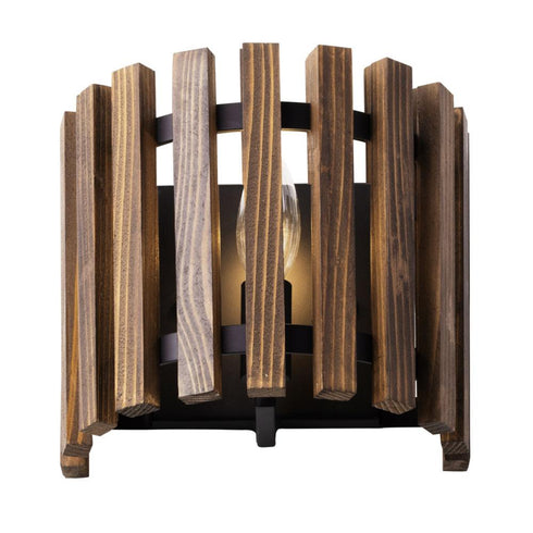 Varaluz Suratto 1 Light Sconce Matte Blac Medium Model: 387W01MBW