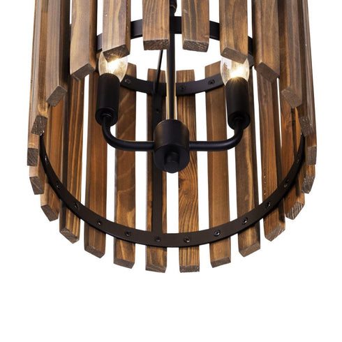 Varaluz Suratto 2 Light Pendant Matte Blac Medium Model: 387P02MBW