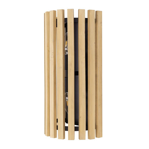 Varaluz Suratto 2 Light Sconce Matte Blac Honey Model: 387W02MBH