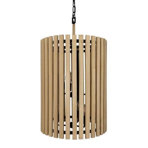 Varaluz Suratto 6 Light Foyer Matte Blac Honey Model: 387F06MBH
