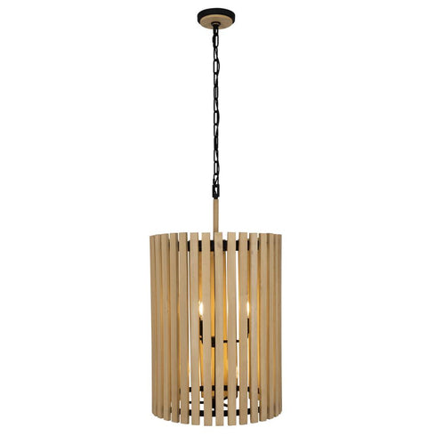Varaluz Suratto 6 Light Foyer Matte Blac Honey Model: 387F06MBH