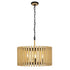Varaluz Suratto 6 Light Pendant Matte Blac Honey Model: 387P06MBH