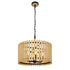 Varaluz Suratto 6 Light Pendant Matte Blac Honey Model: 387P06MBH