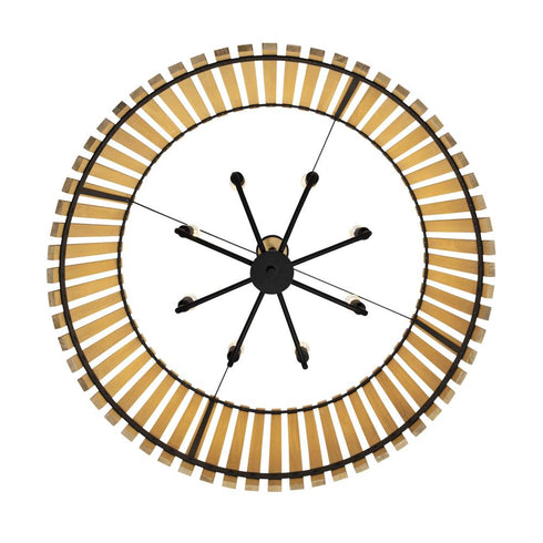 Varaluz Suratto 8 Light Pendant Matte Blac Honey Model: 387P08MBH