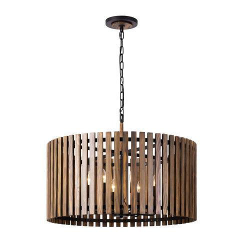 Varaluz Suratto 8 Light Pendant Matte Blac Medium Model: 387P08MBW