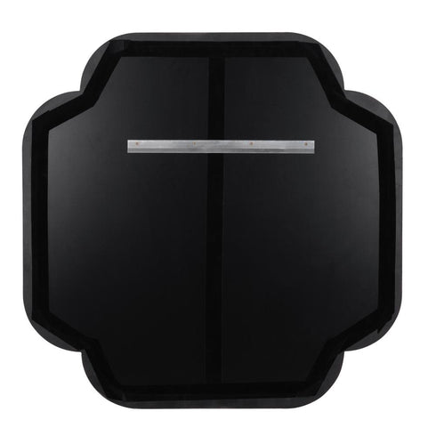 Varaluz Swiss 36x36 Wall Mirror Dark Blue Grassclot Weathered Brass in Dark Blue Grasscloth/Weathered Brass Finish Model: 455MI36A