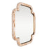 Varaluz Swiss 36x36 Wall Mirror Poplar Bur Weathered Brass in Poplar Burl/Weathered Brass Finish Model: 455MI36B