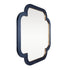 Varaluz Swiss 50x50 Wall Mirror Dark Blue Grassclot Weathered Brass in Dark Blue Grasscloth/Weathered Brass Finish Model: 455MI50A