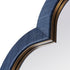 Varaluz Swiss 50x50 Wall Mirror Dark Blue Grassclot Weathered Brass in Dark Blue Grasscloth/Weathered Brass Finish Model: 455MI50A
