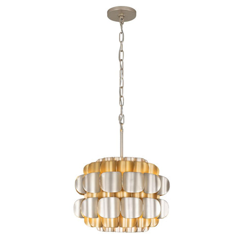 Varaluz Swoon 1 Light Pendant Antique Gol Gold Dust Model: 382P01AGGD