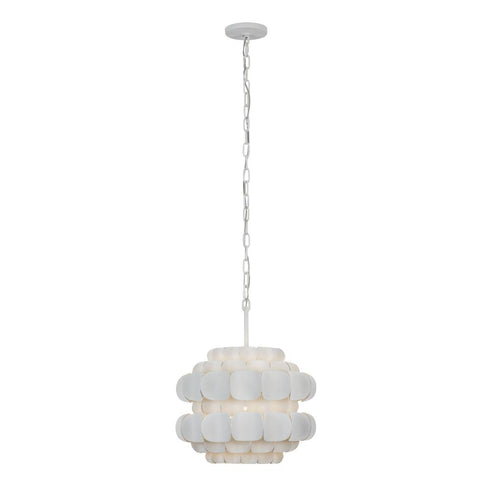 Varaluz Swoon 1 Light Pendant Matte White Model: 382P01MW