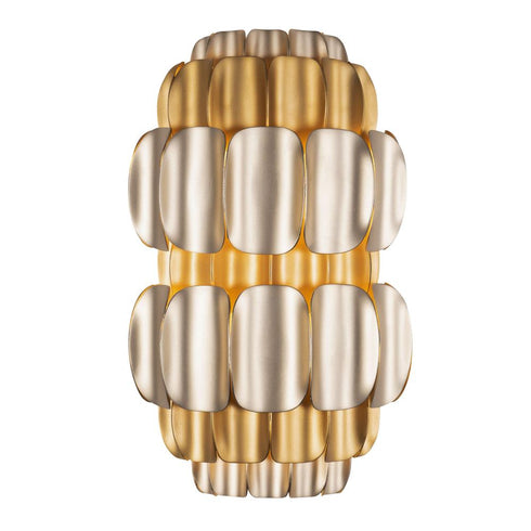 Varaluz Swoon 2 Light Sconce Antique Gol Gold Dust Model: 382W02AGGD