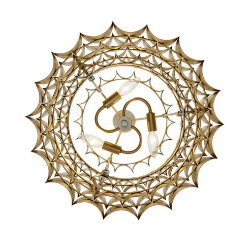 Varaluz Swoon 3 Light Pendant Antique Gol Gold Dust Model: 382P03AGGD