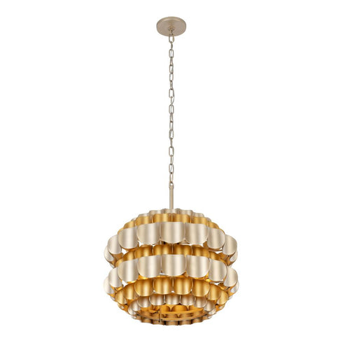 Varaluz Swoon 3 Light Pendant Antique Gol Gold Dust Model: 382P03AGGD