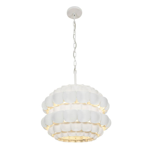 Varaluz Swoon 3 Light Pendant Matte White Model: 382P03MW
