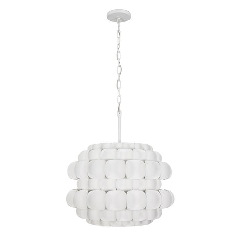 Varaluz Swoon 3 Light Pendant Matte White Model: 382P03MW