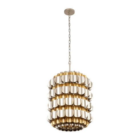 Varaluz Swoon 6 Light Foyer Antique Gol Gold Dust Model: 382F06AGGD