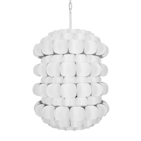Varaluz Swoon 6 Light Foyer Matte White Model: 382F06MW
