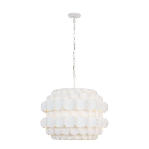 Varaluz Swoon 6 Light Pendant Matte White Model: 382P06MW