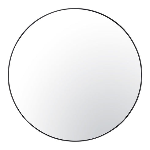 Varaluz Tablet 40 in Round Wall Mirror in Black Model: 458MI40BL