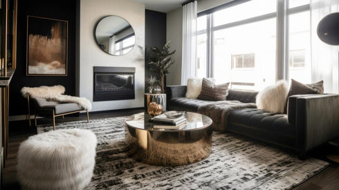 Varaluz Tablet 40 in Round Wall Mirror in Black Model: 458MI40BL