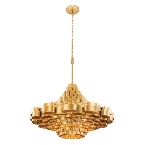 Varaluz Totally Tubular 10 Light Pendant Antique Model: 369P10AGCB