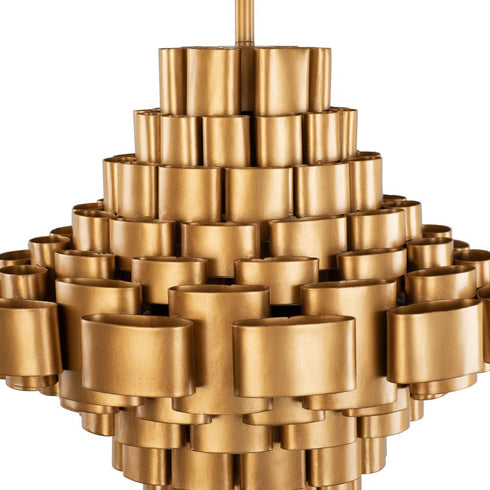 Varaluz Totally Tubular 5 Light Foyer Antique Gol Model: 369F05AGCB