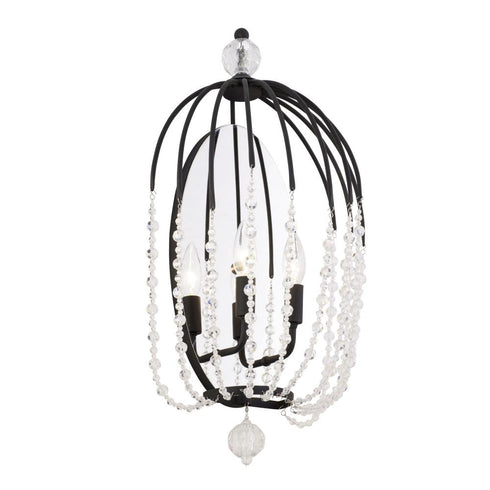 Varaluz Voliere 2 Light Sconce Matte Black Model: 343W02MB