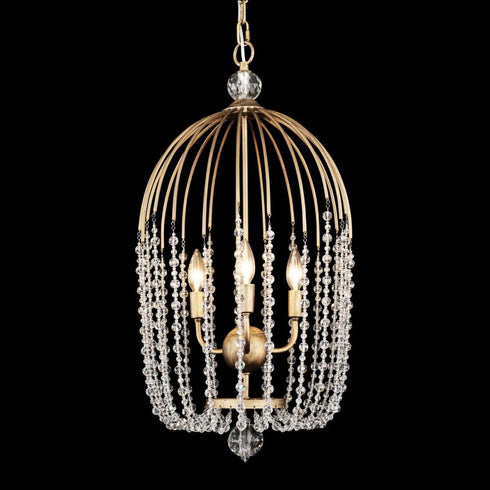 Varaluz Voliere 3 Light Crystal Tall Pendant Havana Model: 343F03HG