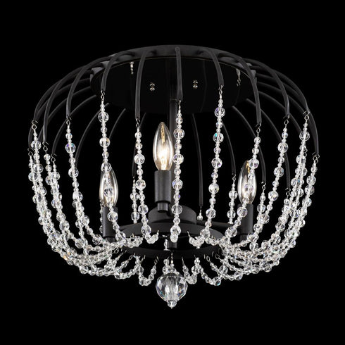 Varaluz Voliere 3 Light Semi Flush Matte Black Model: 343S03MB