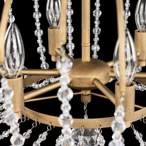 Varaluz Voliere 6 Light Semi Flush Havana Gold Model: 343S06HG