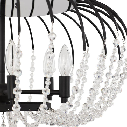 Varaluz Voliere 6 Light Semi Flush Matte Black Model: 343S06MB