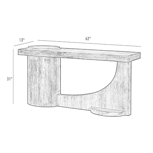 Varaluz Westwood Console Table in Ash Blonde Model: 512TA62A