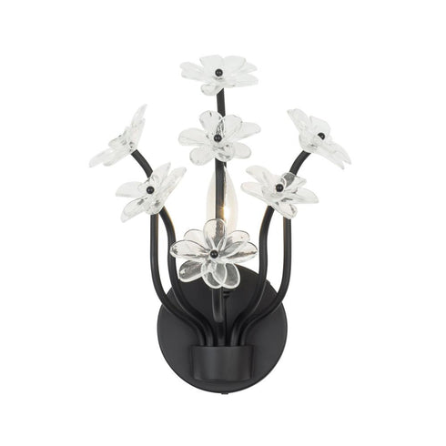Varaluz Wildflower 1 Light Sconce Matte Black Model: 378W01MB