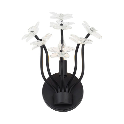 Varaluz Wildflower 1 Light Sconce Matte Black Model: 378W01MB
