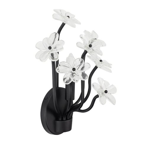 Varaluz Wildflower 1 Light Sconce Matte Black Model: 378W01MB